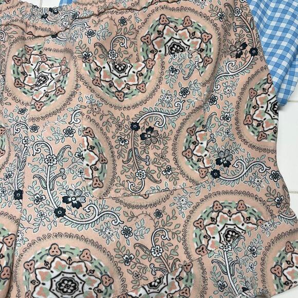 Loft Paisley Shorts Pull On Womens Size Medium Peach Light Pink Lightweight - Picture 5 of 6